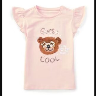 GUESS tricou roz cu urs