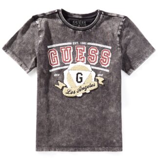 GUESS tricou bumbac black washed