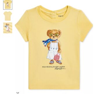 Ralph Lauren tricou galben model urs bumbac