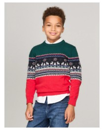 Tommy Hilfiger pulover bumbac cu motive de craciun