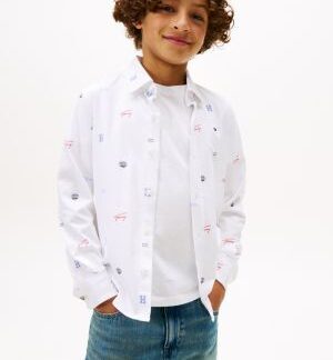 Tommy Hilfiger camasa bumbac alba