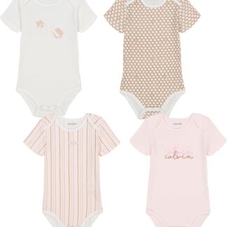 Calvin Klein set 4 bodyuri cu maneca scurta