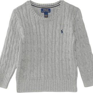 Ralph Lauren pulover bumbac cable-knit gri