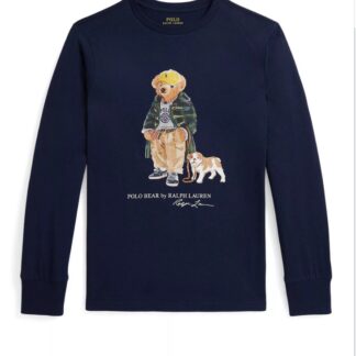 Ralph Lauren bluza model urs cu maneca lunga navy