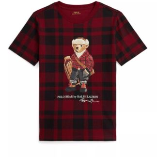 Ralph Lauren tricou model urs carouri rosu/negru
