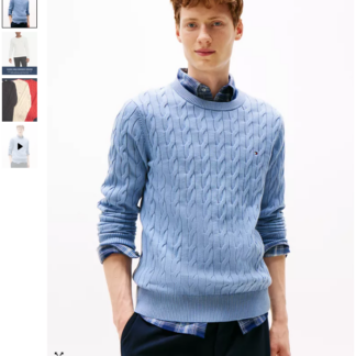 Tommy Hilfiger - pulover crosetat mar M