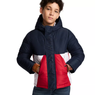 Tommy Hilfiger geaca groasa de iarna colorblock