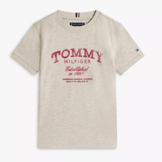 Tommy Hilfiger - tricou logo gri