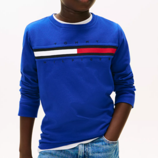 Tommy Hilfiger bluza cu maneca lunga albastru