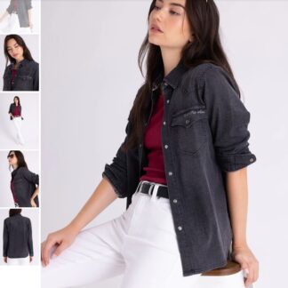 US Polo Assn - Camasa denim negru mar XS