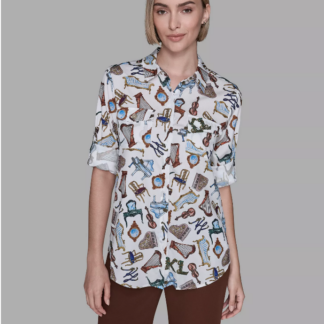 Karl Lagerfeld Camasa Paris Print mar S