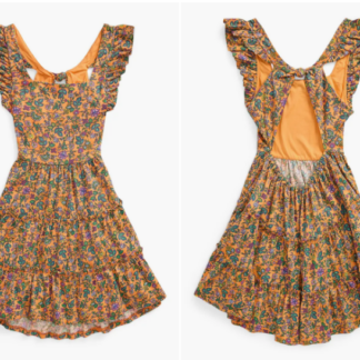 Ralph Lauren rochie portocalie cu flori