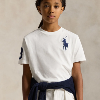 Ralph Lauren tricou baieti alb bumbac