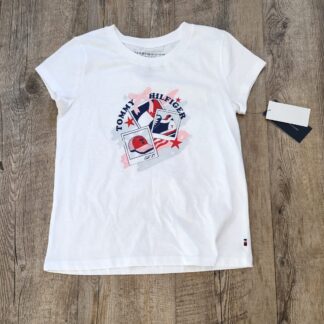 Tommy Hilfiger tricou alb imprimeu